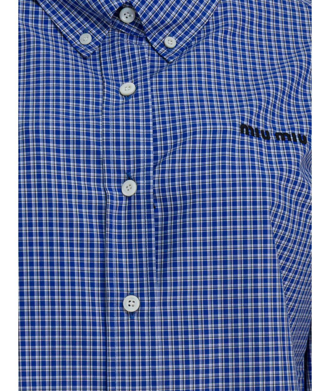 MIU MIU Синяя хлопковая рубашка, фото 3