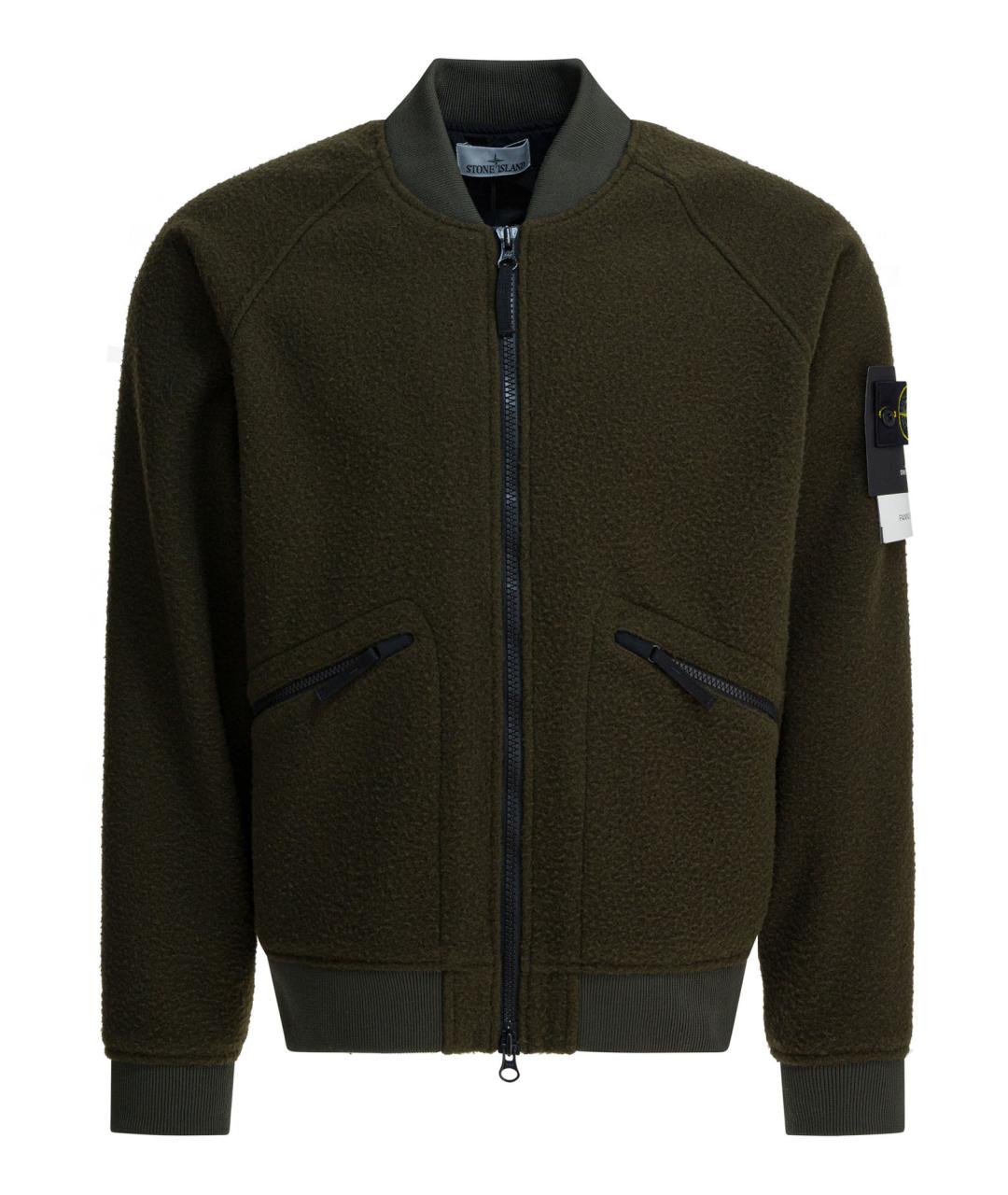 STONE ISLAND Зеленая шерстяная куртка, фото 1