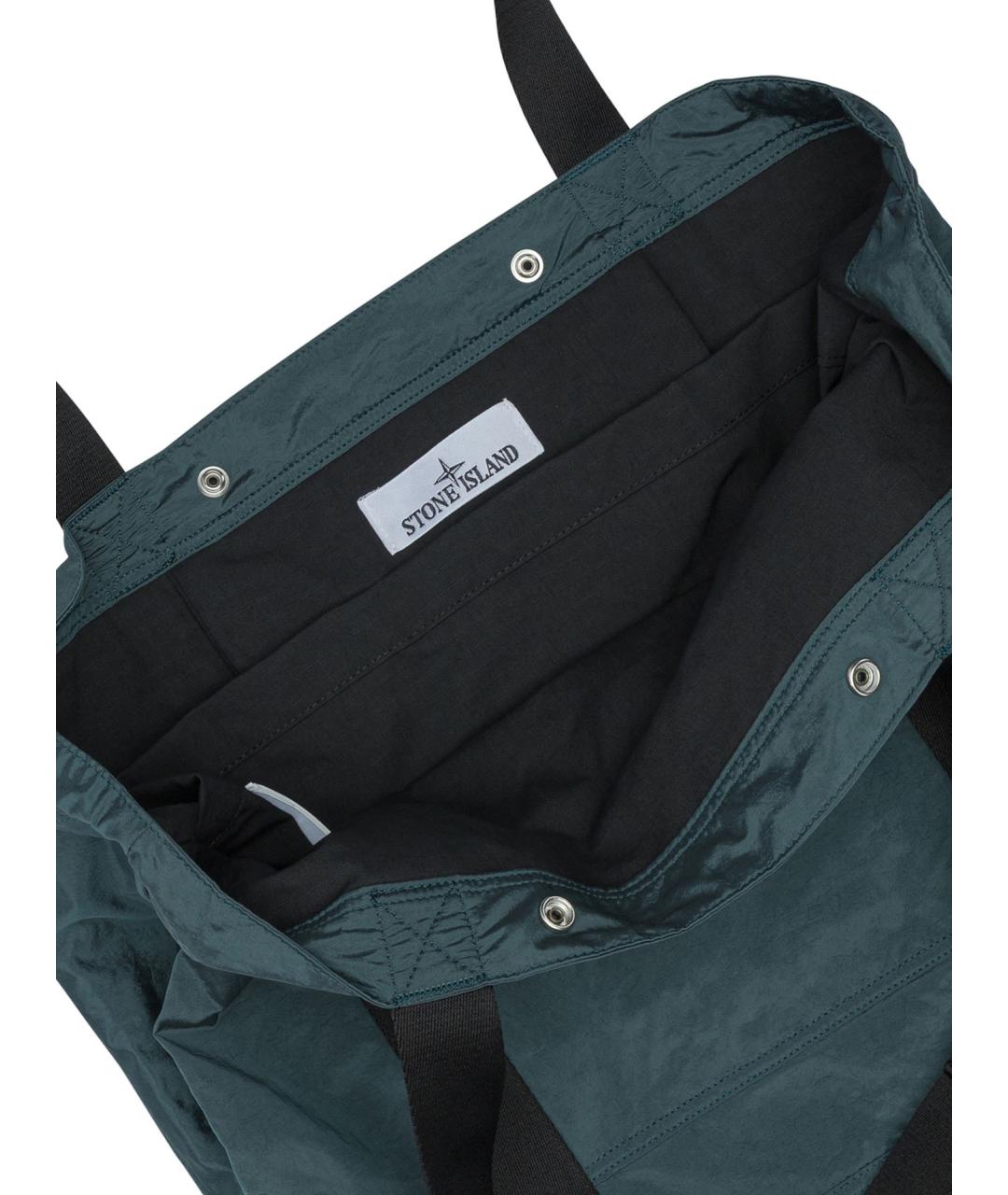 STONE ISLAND Зеленая синтетическая сумка на плечо, фото 4