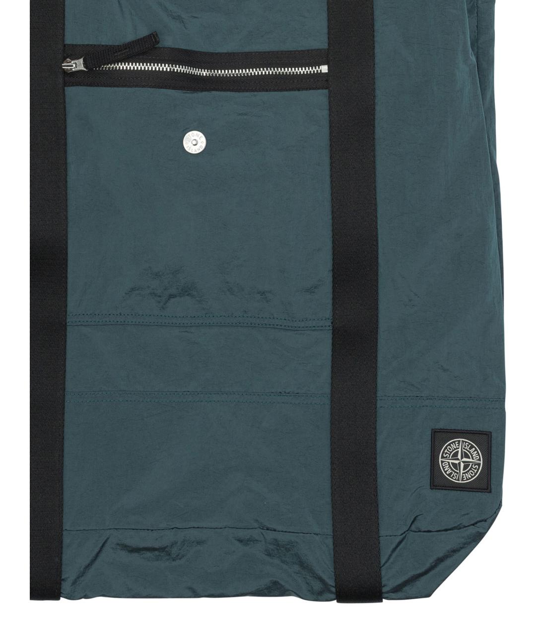 STONE ISLAND Зеленая синтетическая сумка на плечо, фото 3