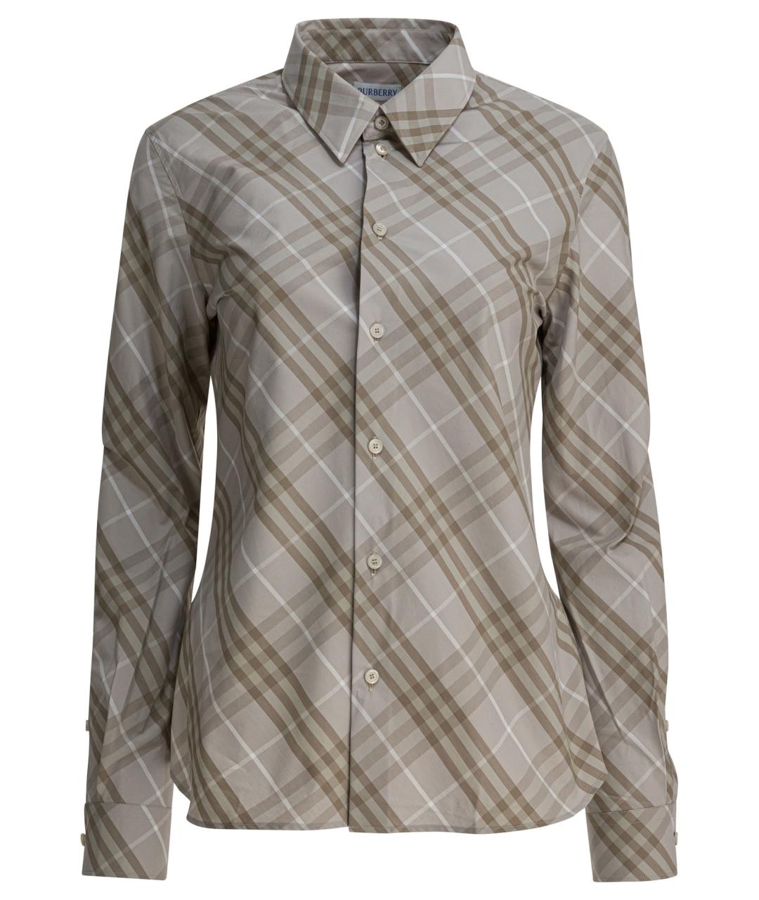 BURBERRY Серая хлопковая рубашка, фото 1