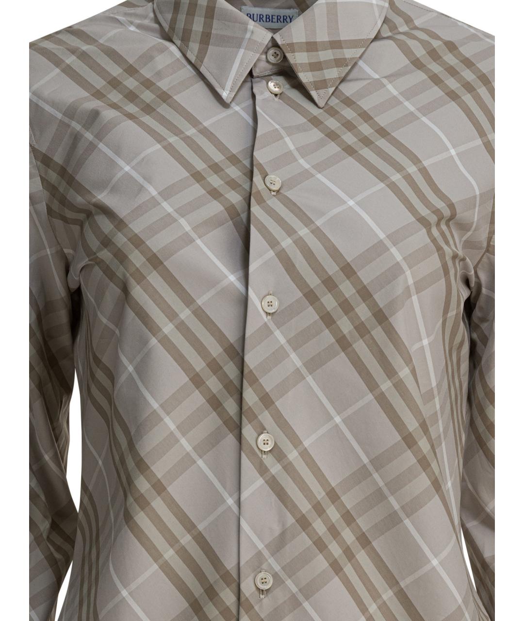 BURBERRY Серая хлопковая рубашка, фото 3