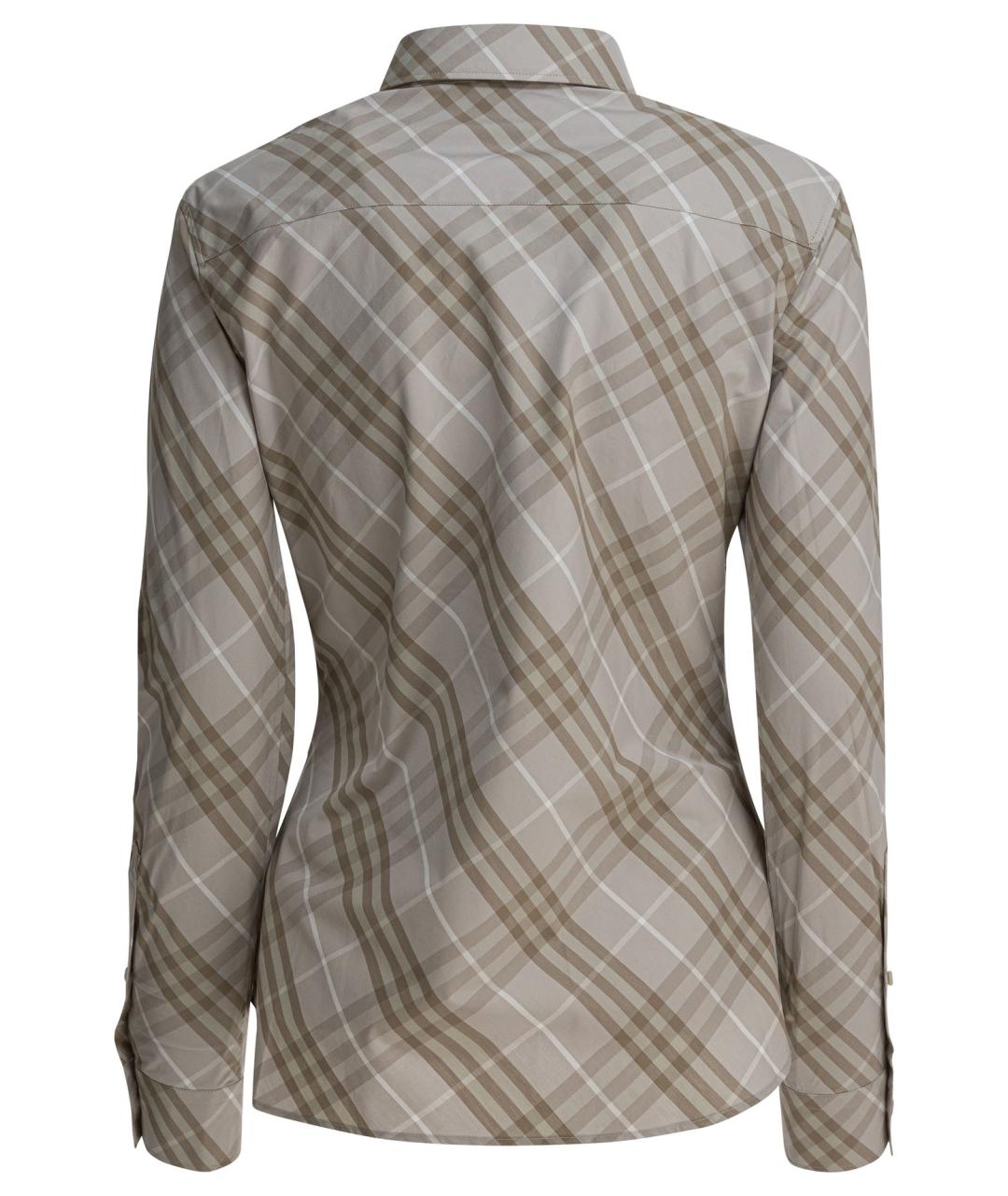 BURBERRY Серая хлопковая рубашка, фото 2