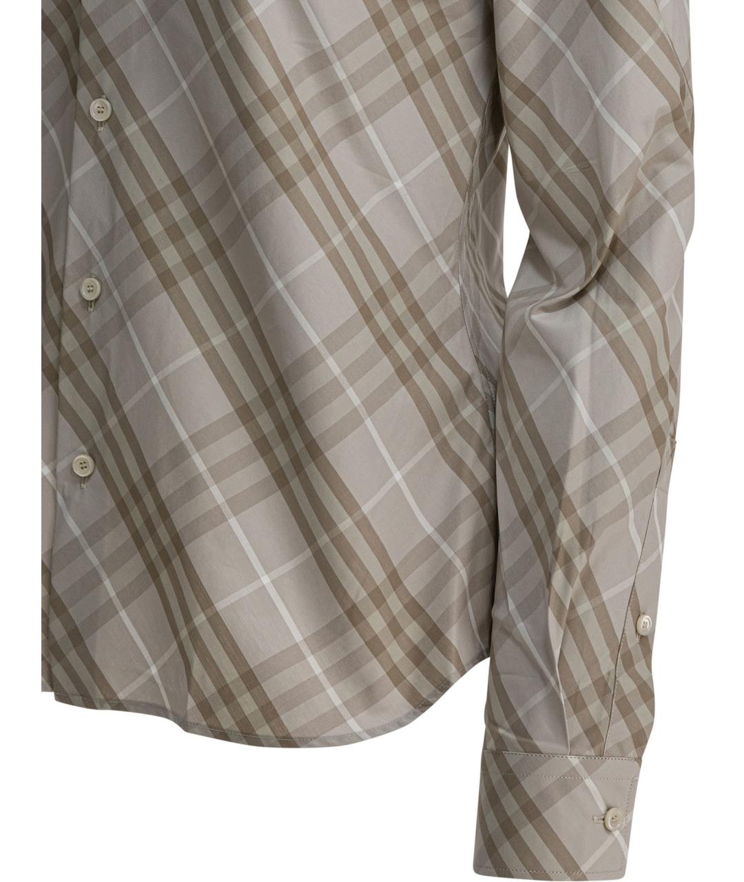 BURBERRY Серая хлопковая рубашка, фото 4