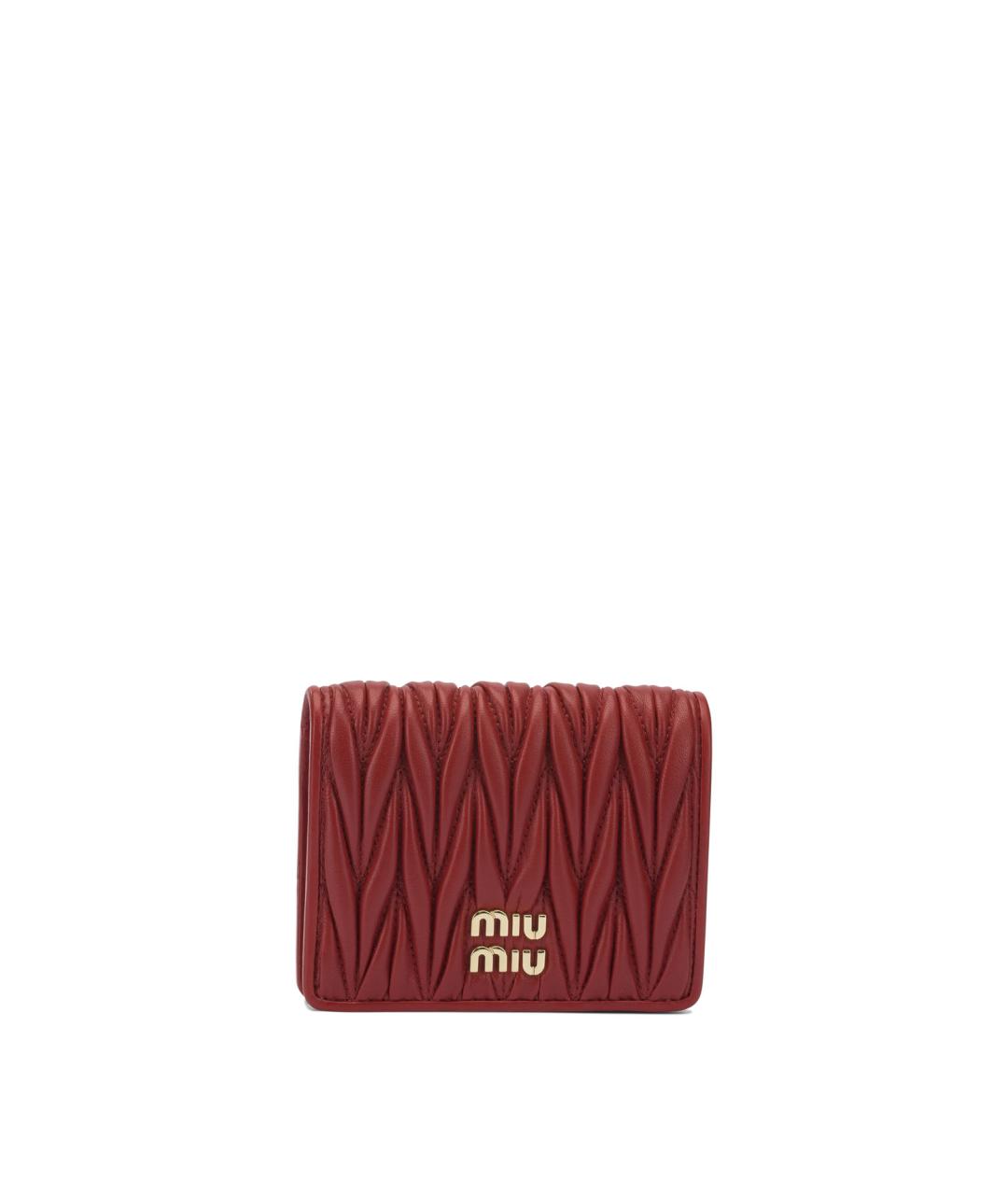MIU MIU Красный кожаный кошелек, фото 1