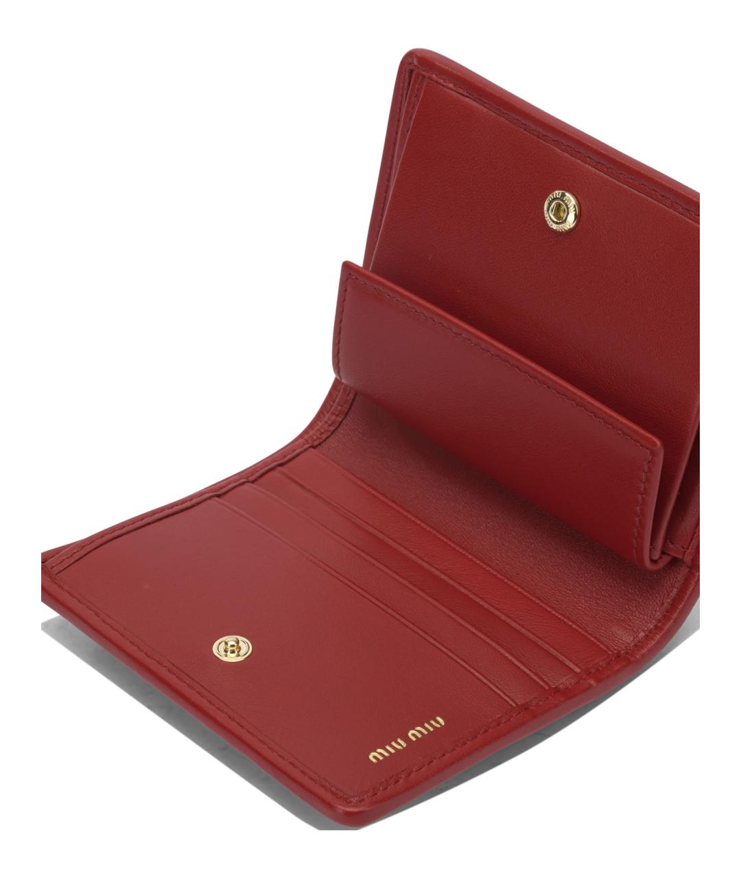 MIU MIU Красный кожаный кошелек, фото 4