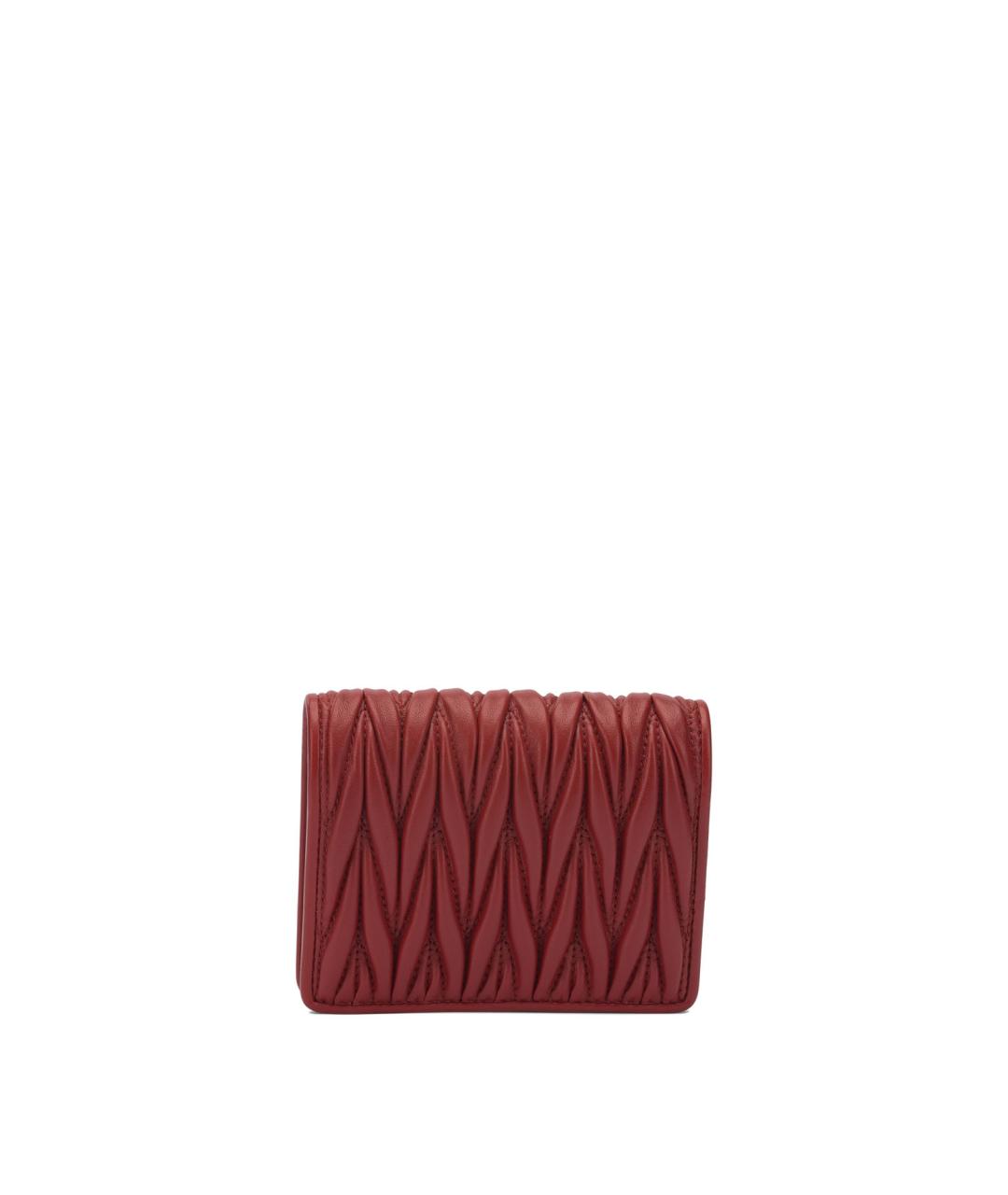 MIU MIU Красный кожаный кошелек, фото 3