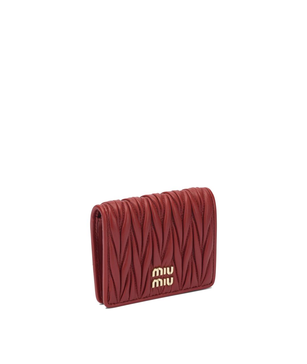 MIU MIU Красный кожаный кошелек, фото 2