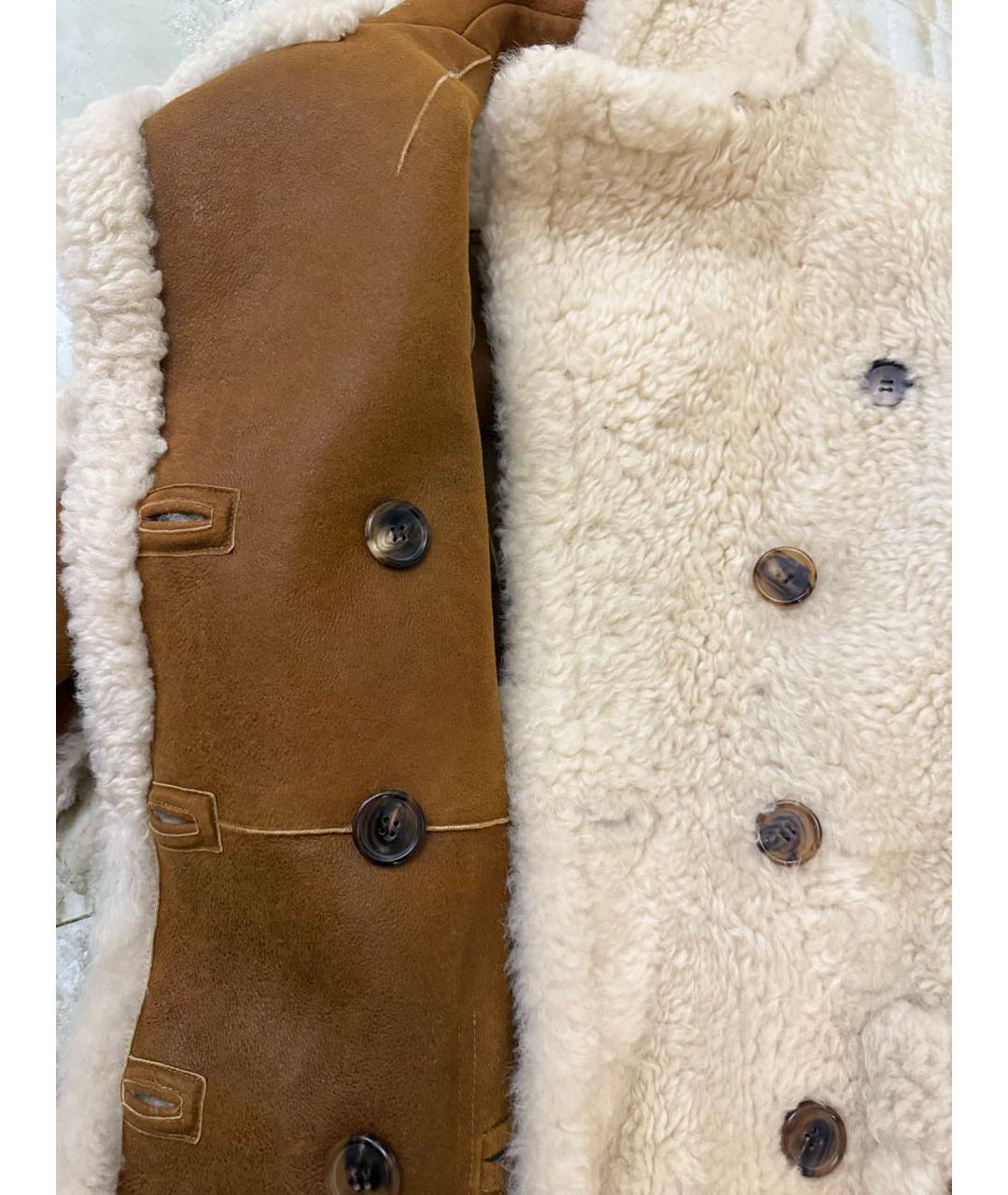 CHLOE Бежевая кожаная дубленка, фото 4