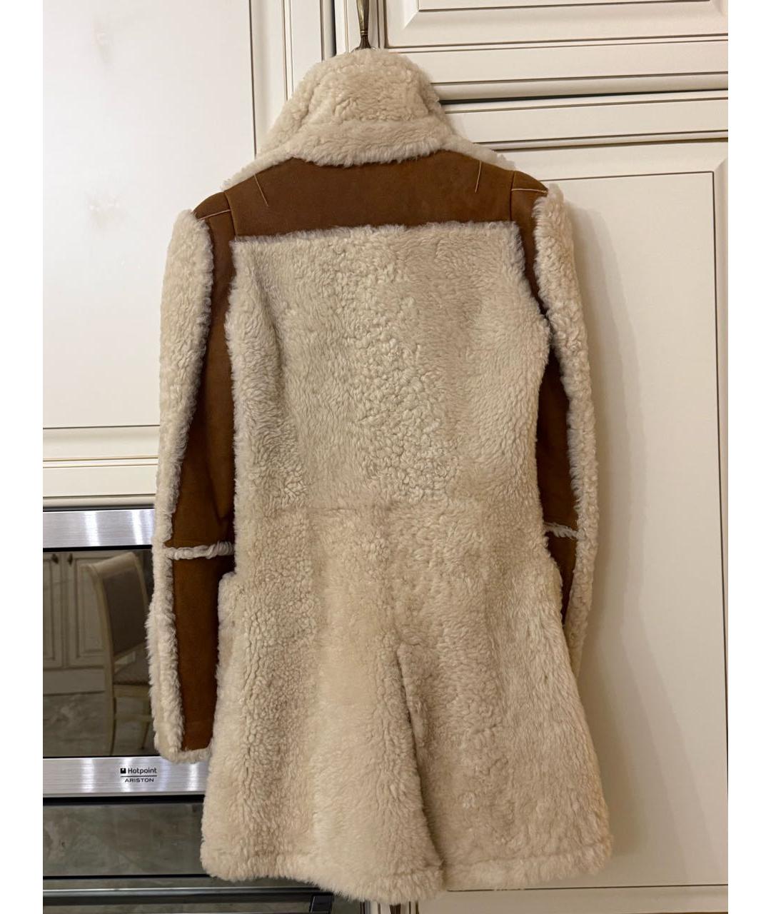 CHLOE Бежевая кожаная дубленка, фото 2