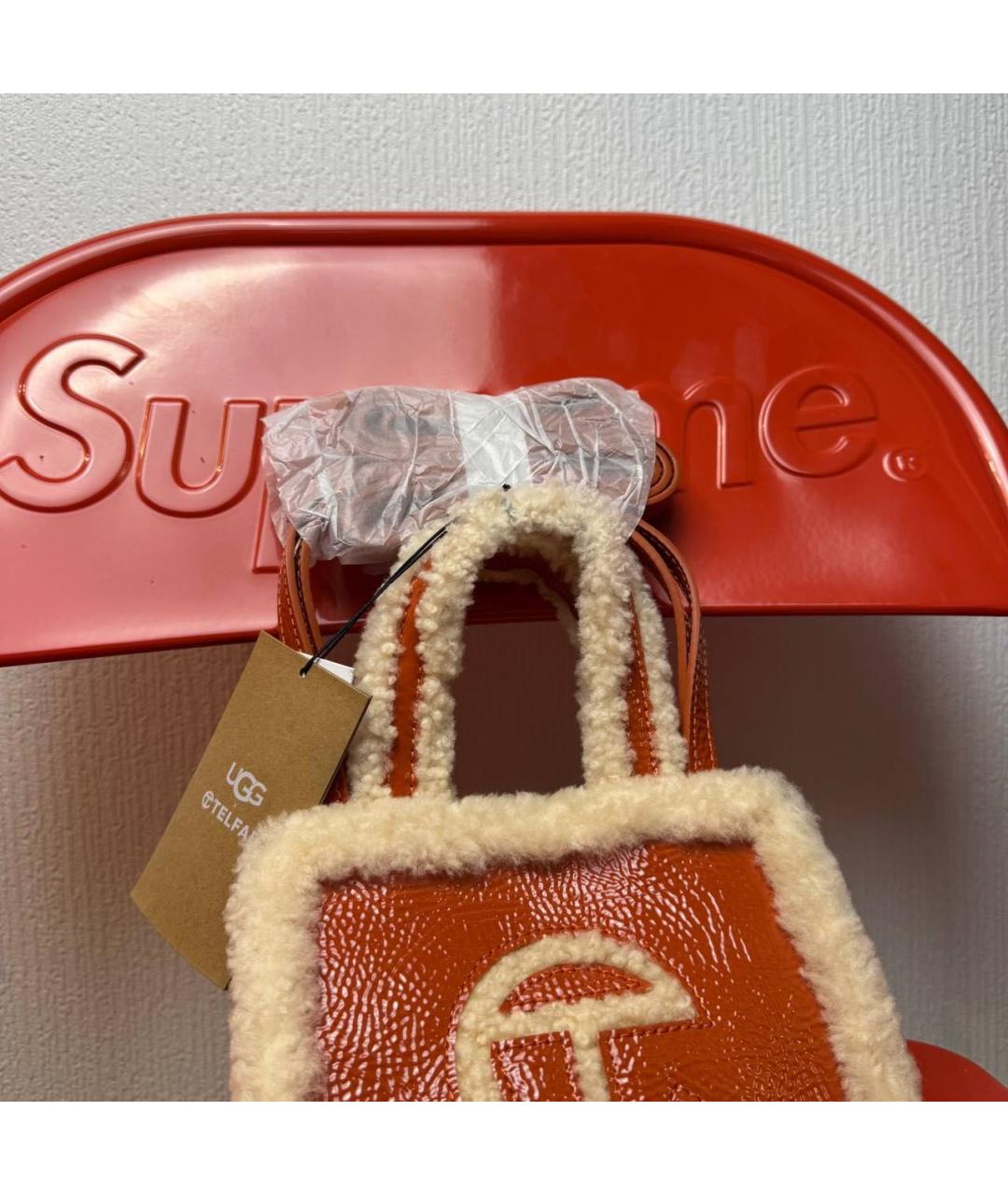 TELFAR Оранжевая сумка тоут, фото 5