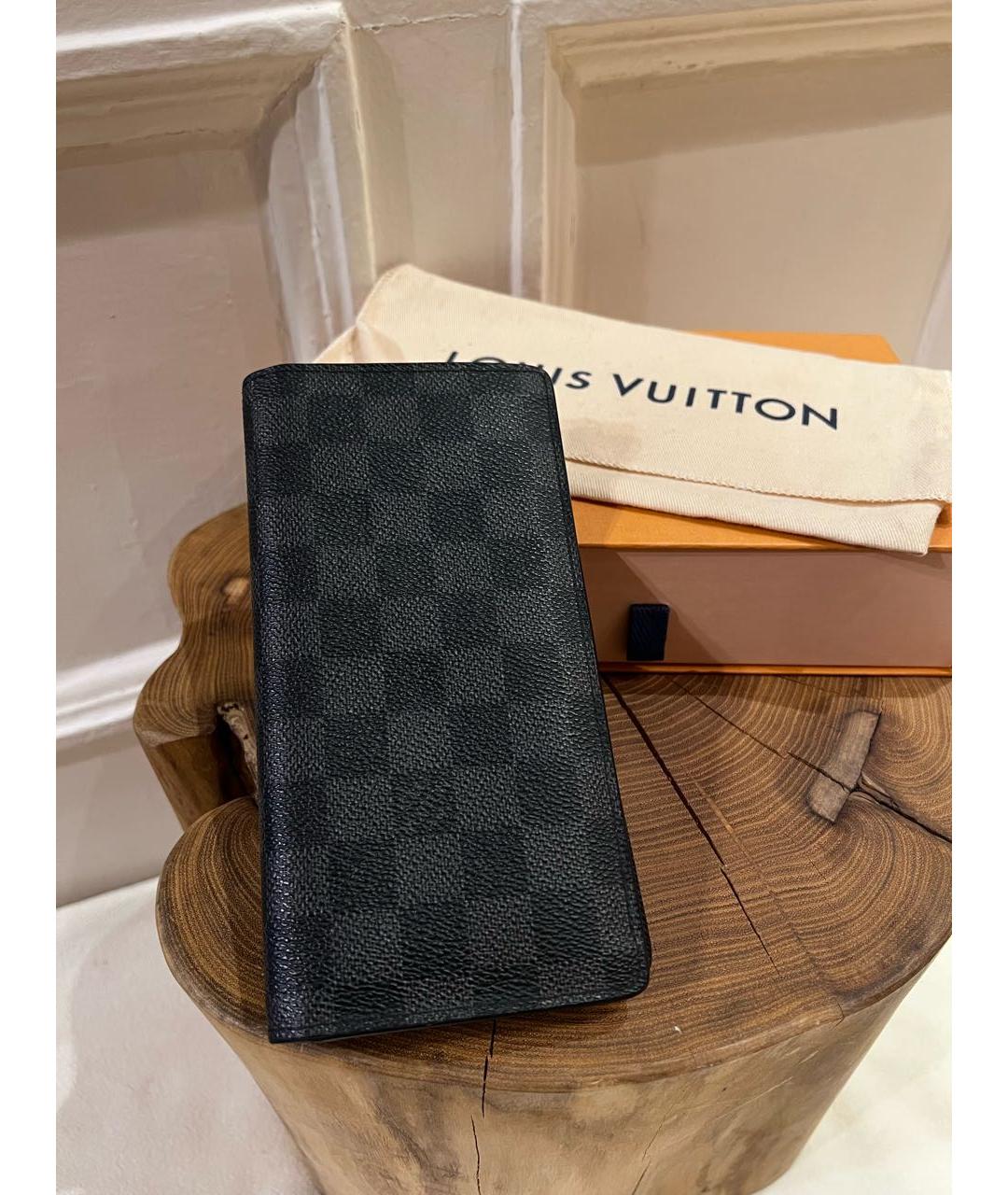 LOUIS VUITTON Антрацитовый кошелек, фото 2