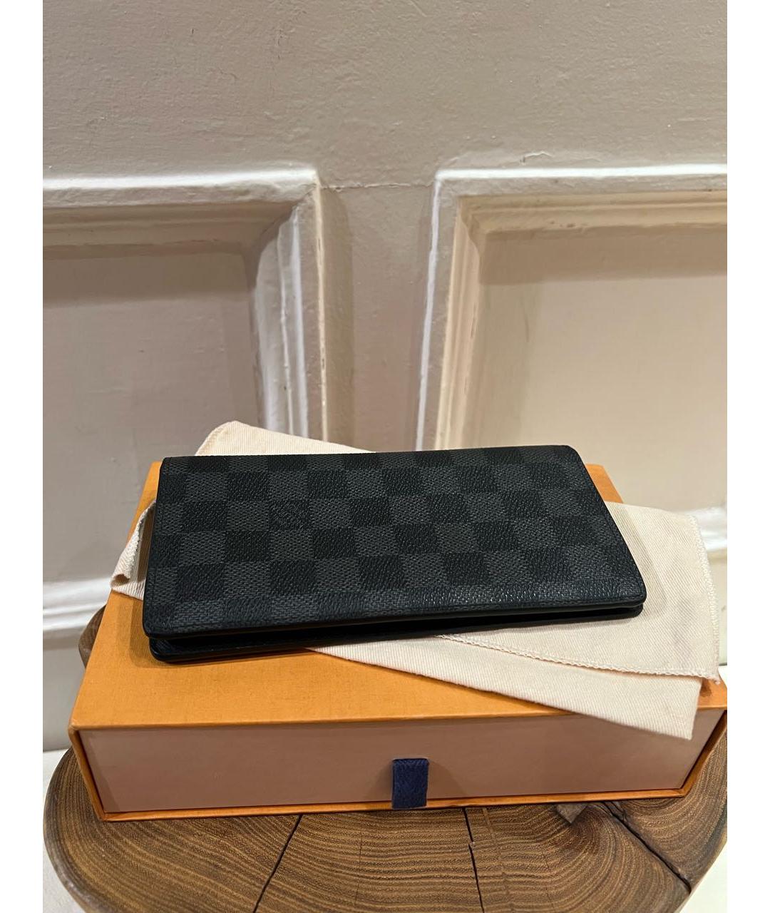 LOUIS VUITTON Антрацитовый кошелек, фото 7