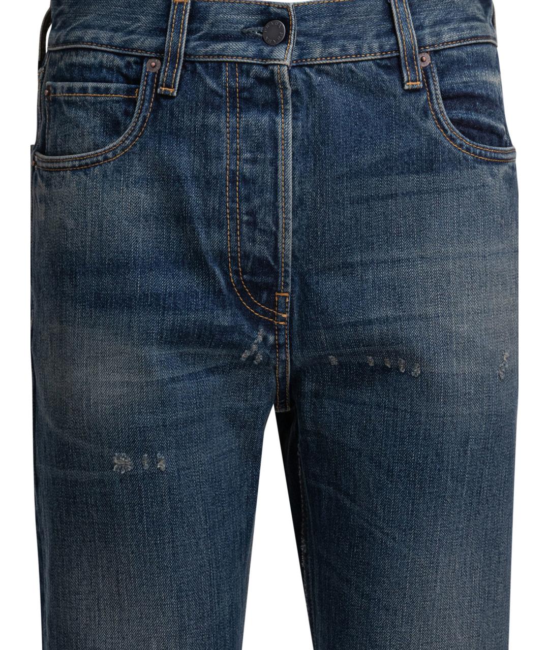 PRADA Синие хлопковые прямые джинсы, фото 3