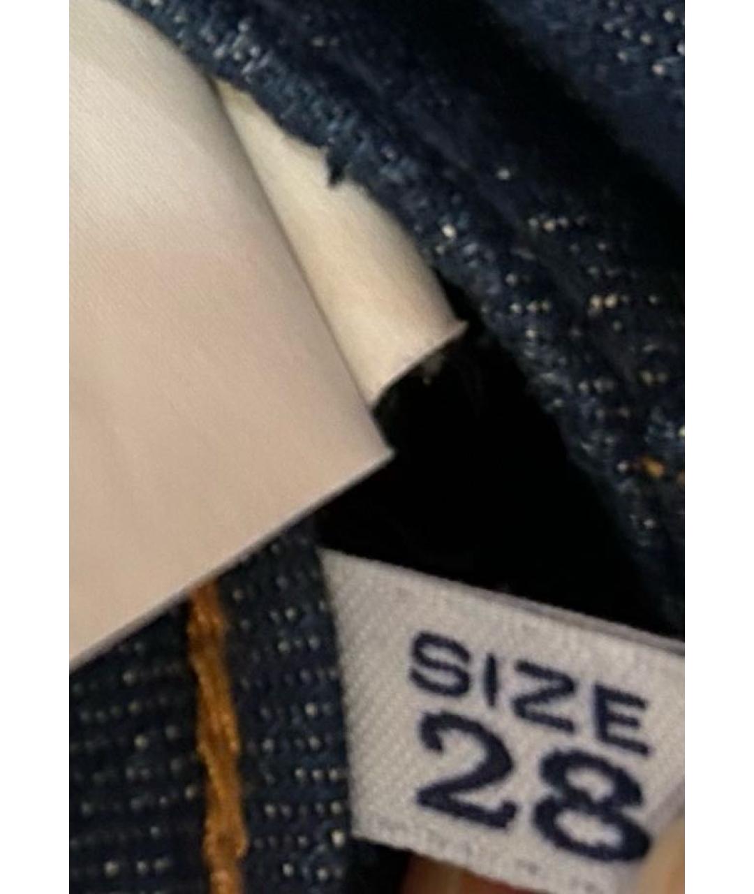 EMPORIO ARMANI Темно-синие хлопко-эластановые прямые джинсы, фото 4