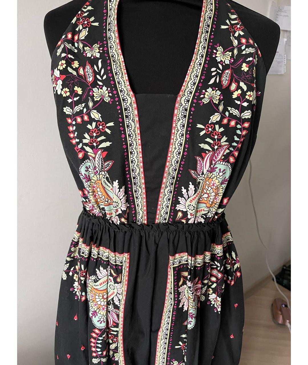 TWIN-SET Черное хлопковое повседневное платье, фото 4