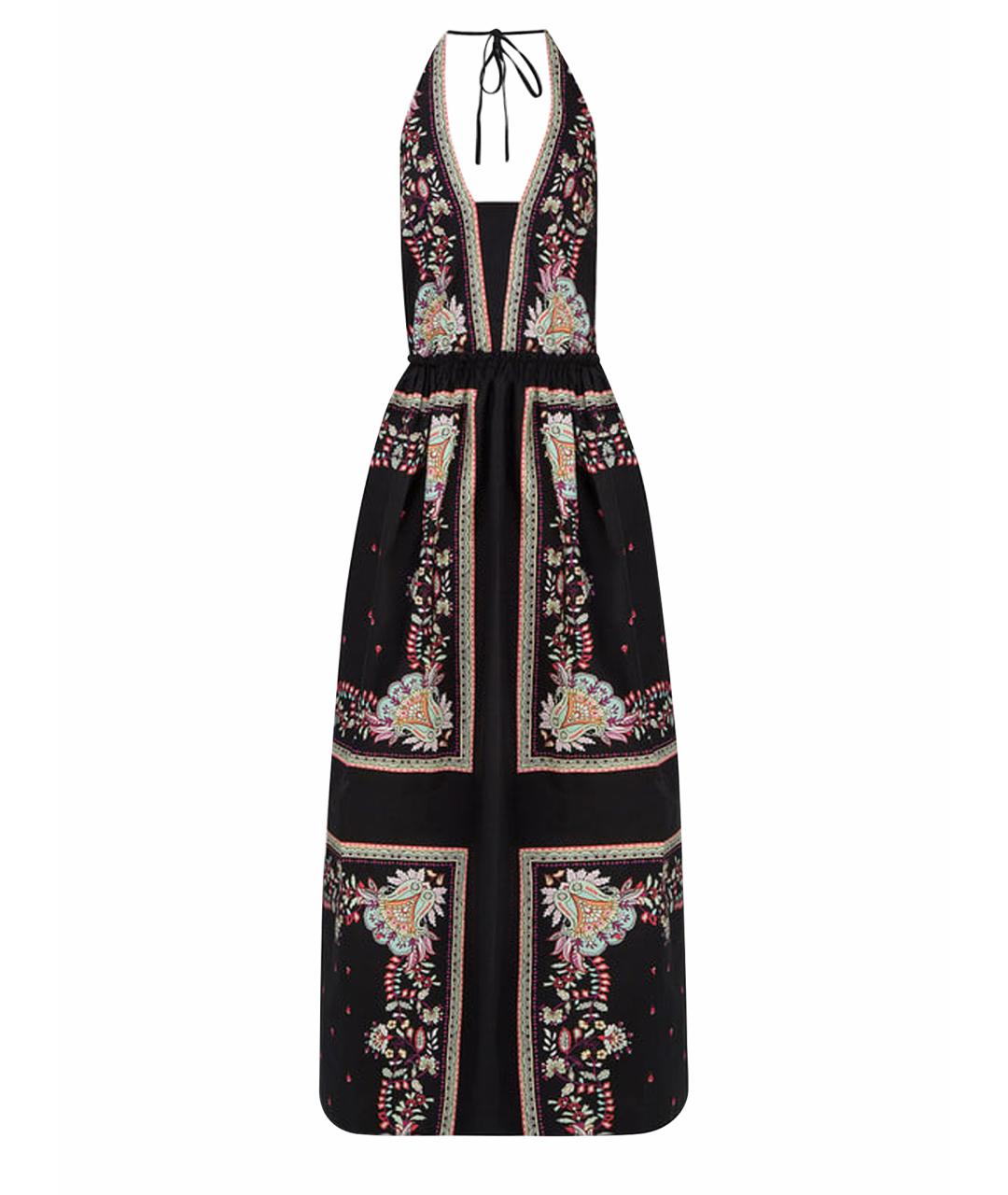 TWIN-SET Черное хлопковое повседневное платье, фото 1