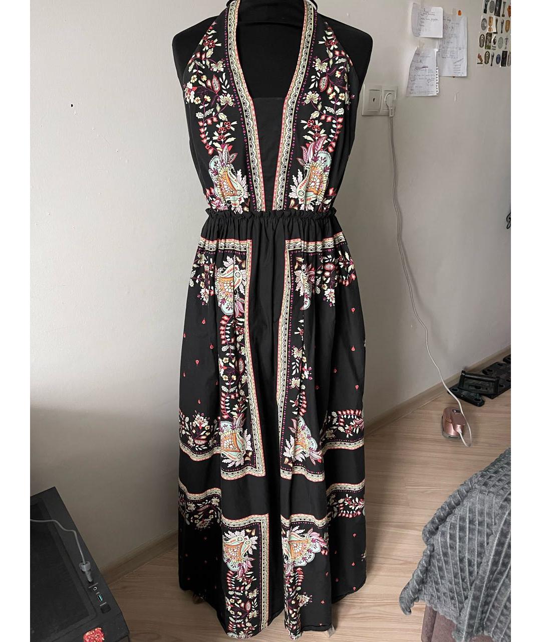 TWIN-SET Черное хлопковое повседневное платье, фото 7