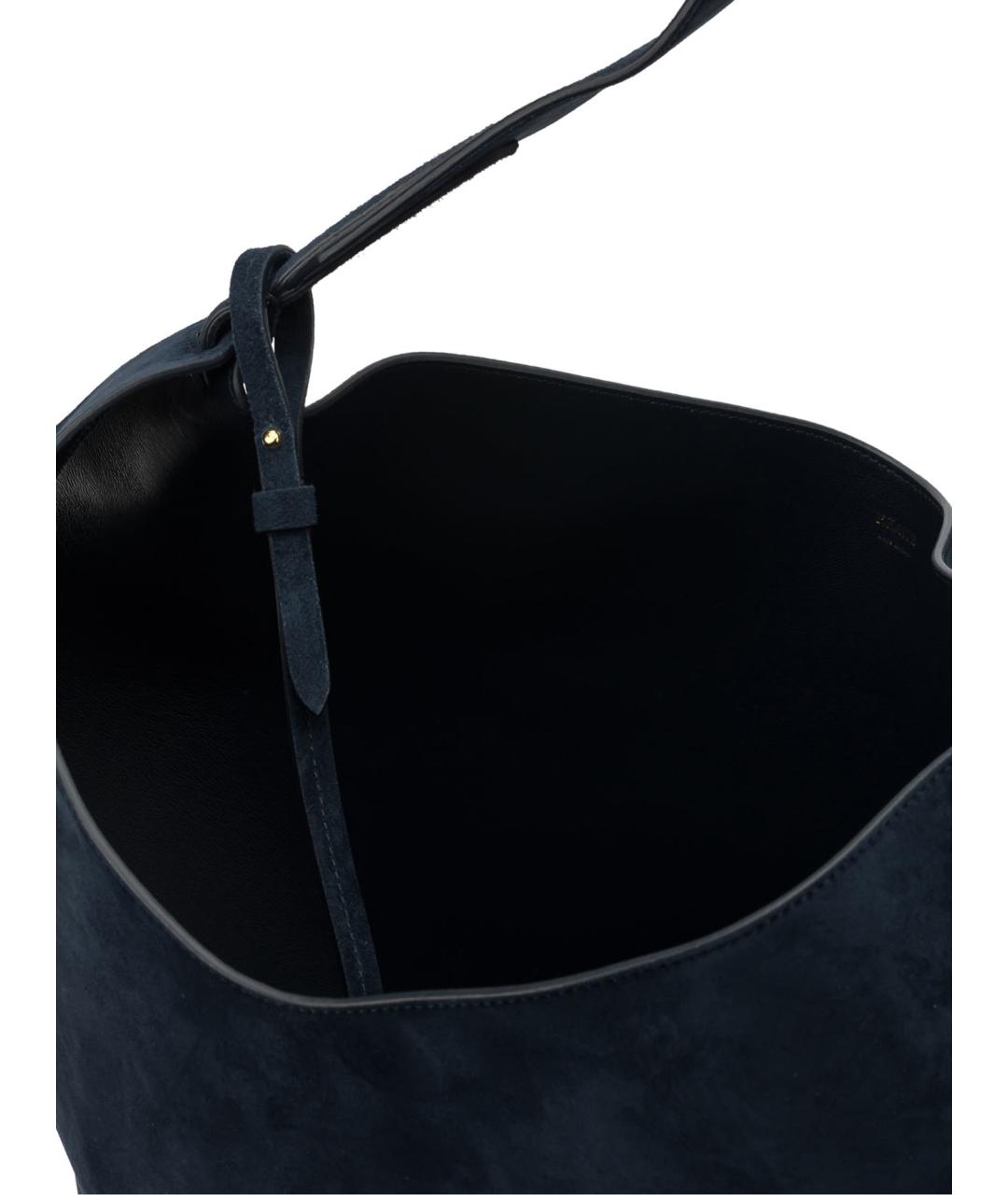 KHAITE Темно-синяя кожаная сумка тоут, фото 5