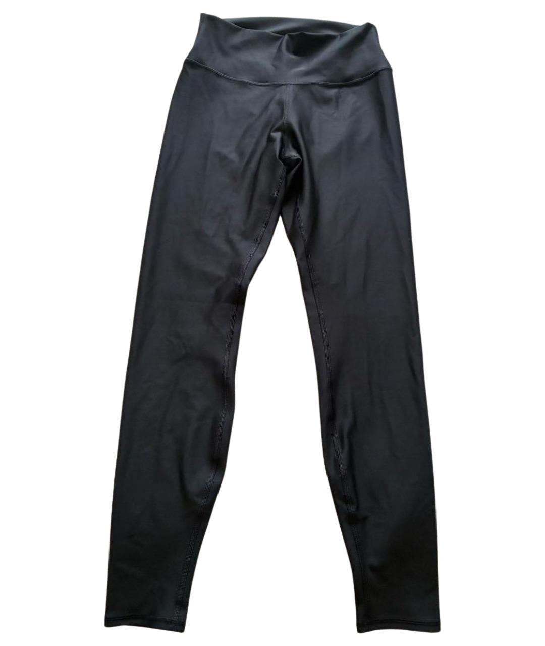 ALO YOGA Черные полиэстеровые леггинсы и велосипедки, фото 1