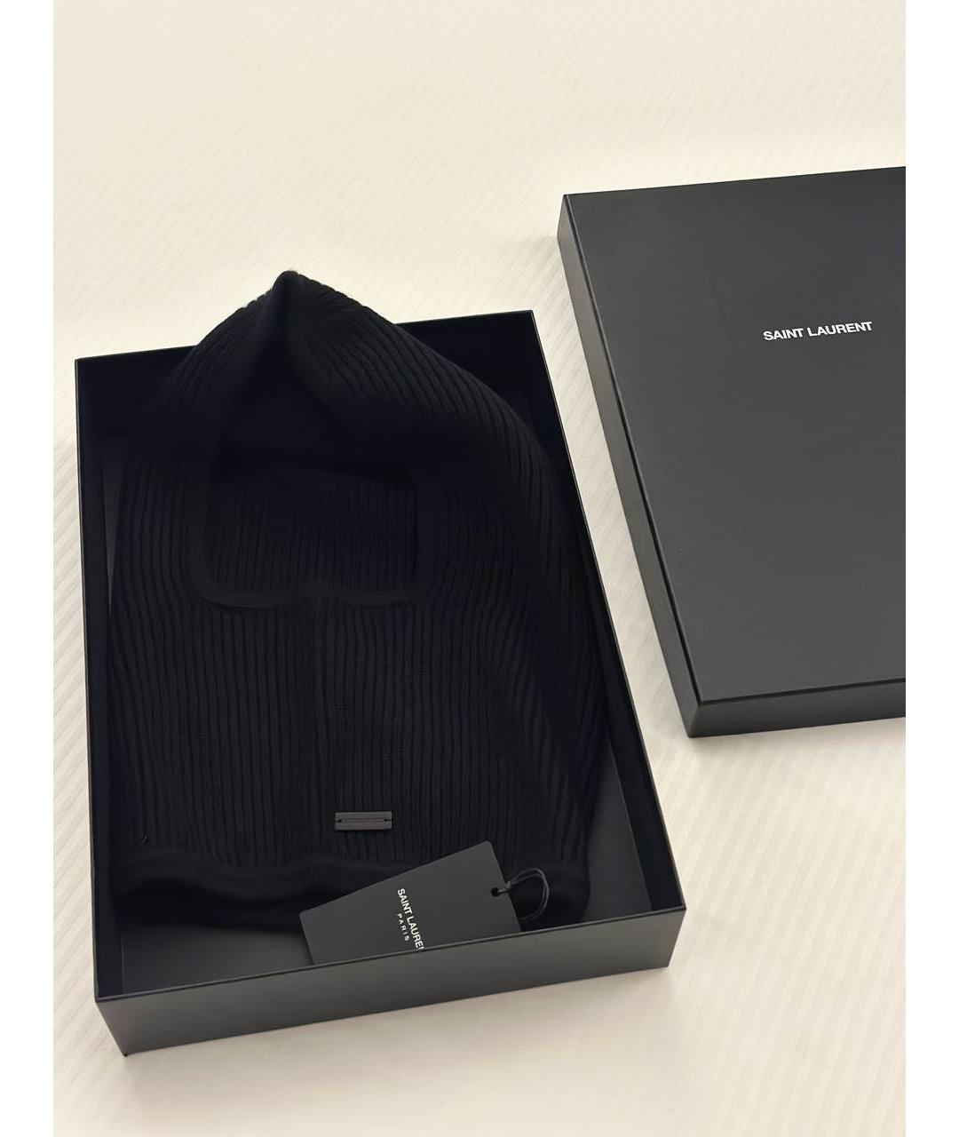 SAINT LAURENT Черный кашемировый капюшон, фото 3