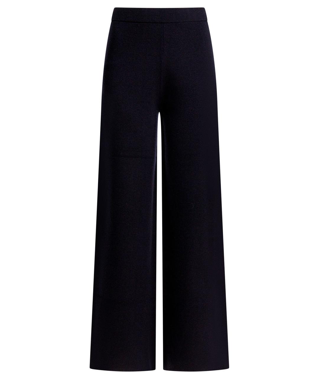 MAX MARA Синие шерстяные прямые брюки, фото 1