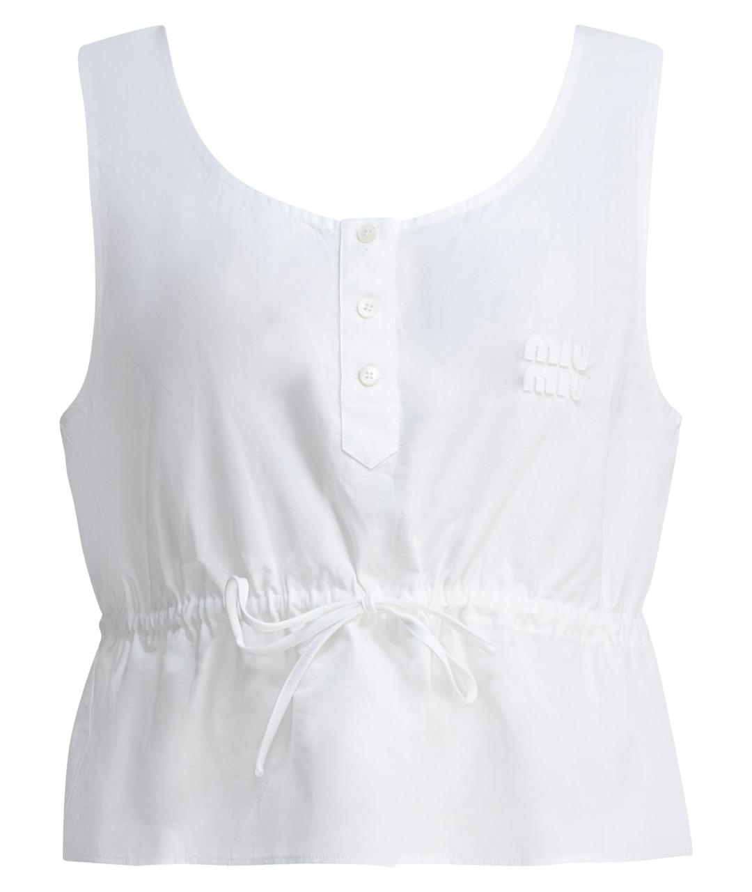 MIU MIU Белая хлопковая блузы, фото 1