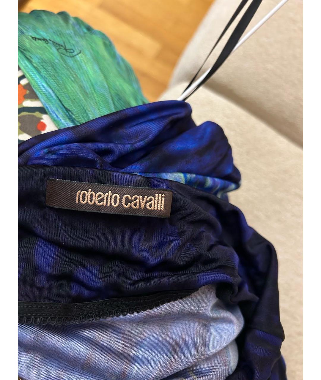 ROBERTO CAVALLI Мульти вискозное вечернее платье, фото 4