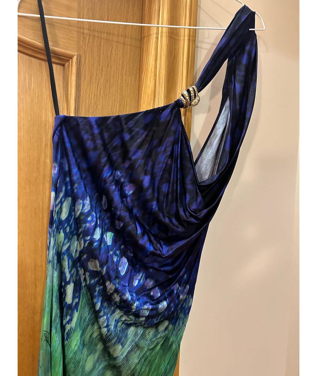 ROBERTO CAVALLI Мульти вискозное вечернее платье, фото 2