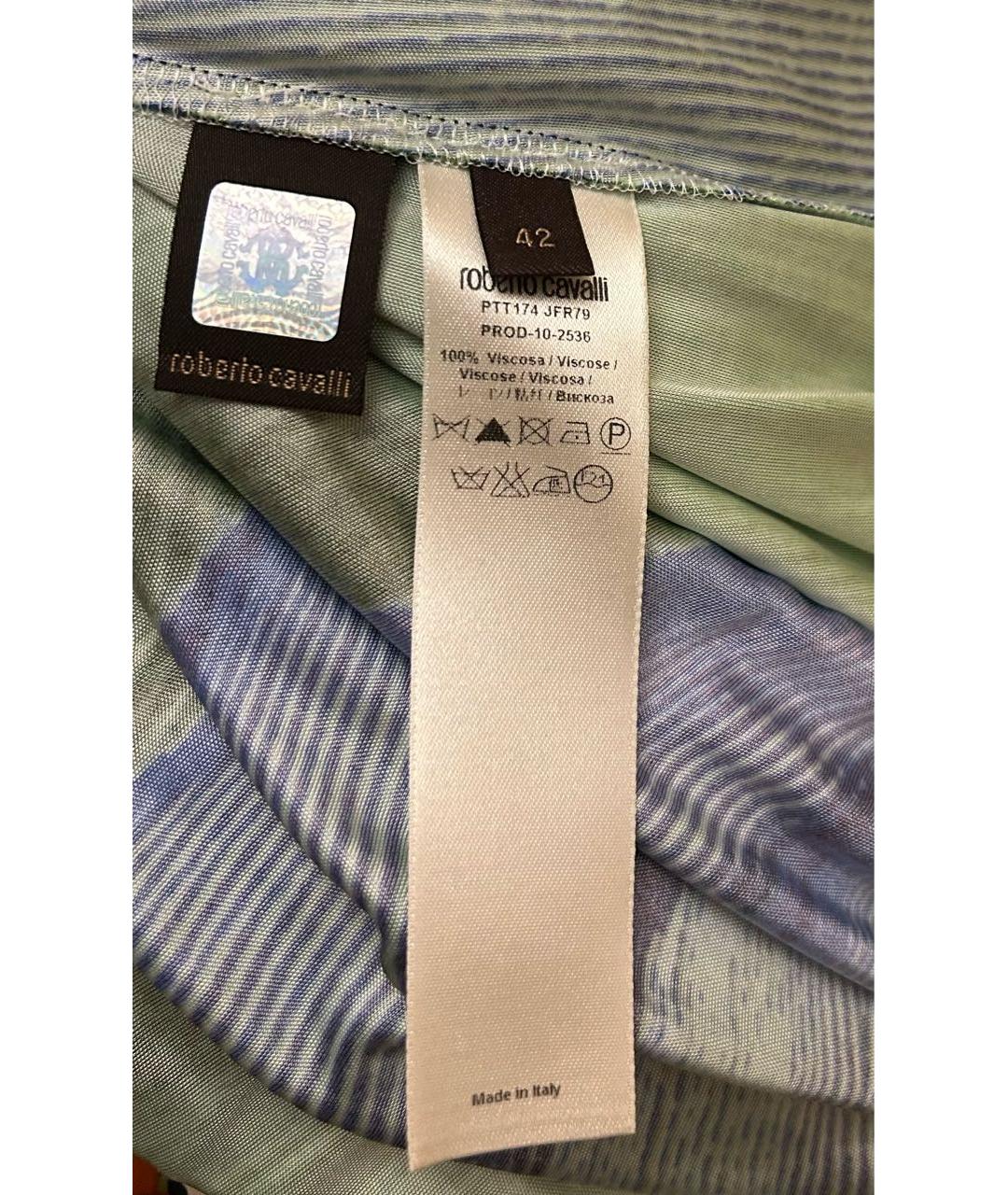 ROBERTO CAVALLI Мульти вискозное вечернее платье, фото 5