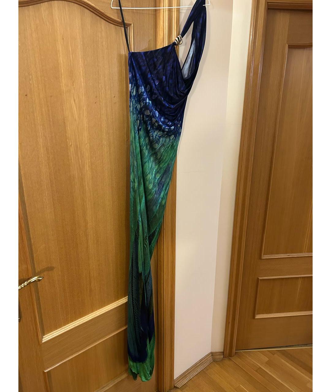 ROBERTO CAVALLI Мульти вискозное вечернее платье, фото 8