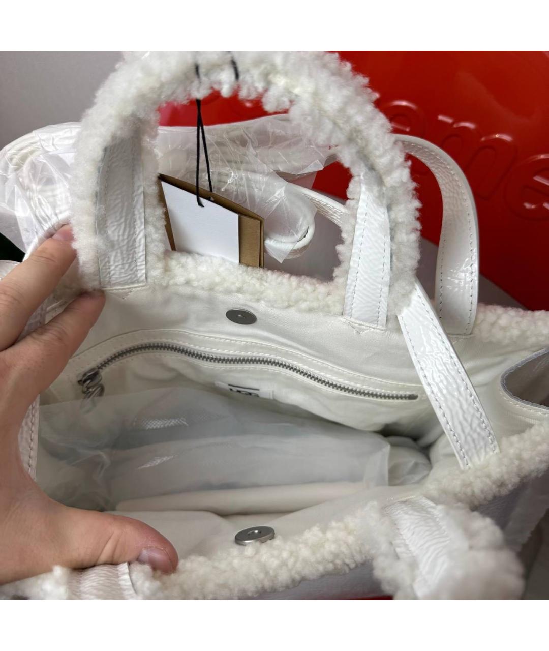 TELFAR Белая сумка тоут, фото 4