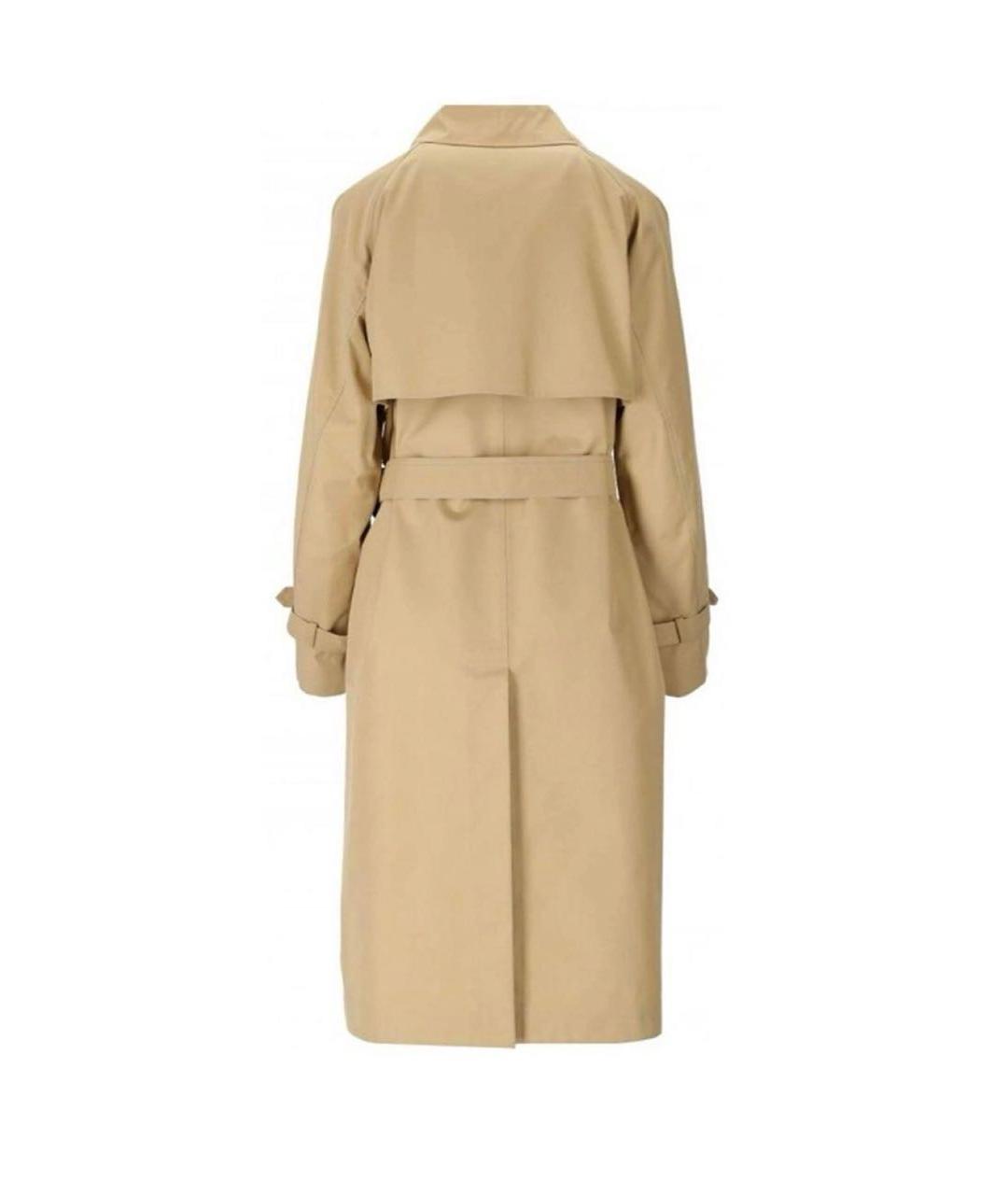 WEEKEND MAX MARA Бежевый хлопковый тренч/плащ, фото 2