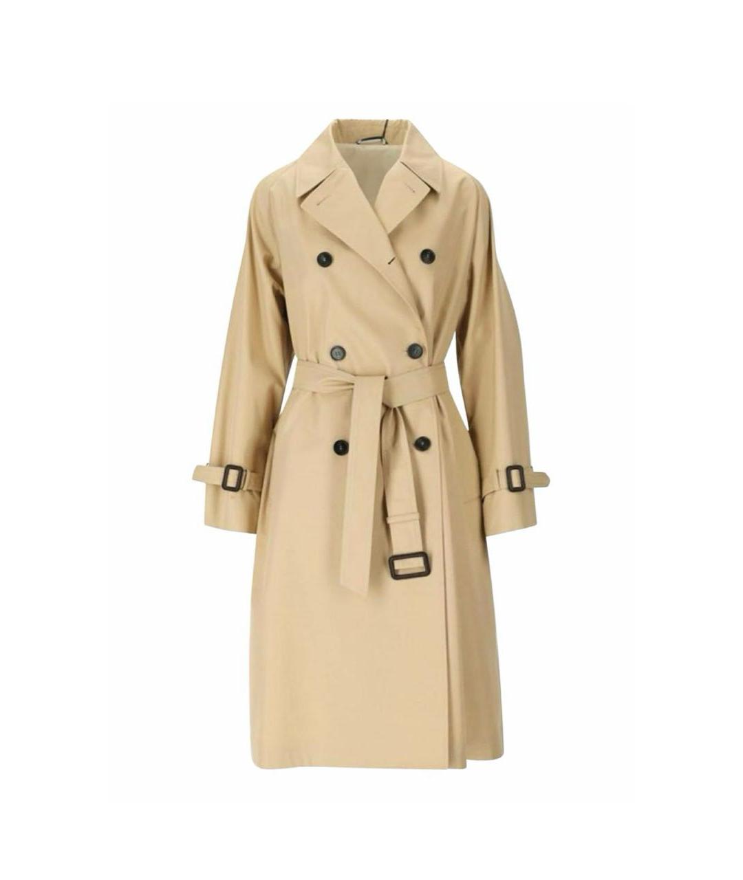 WEEKEND MAX MARA Бежевый хлопковый тренч/плащ, фото 1