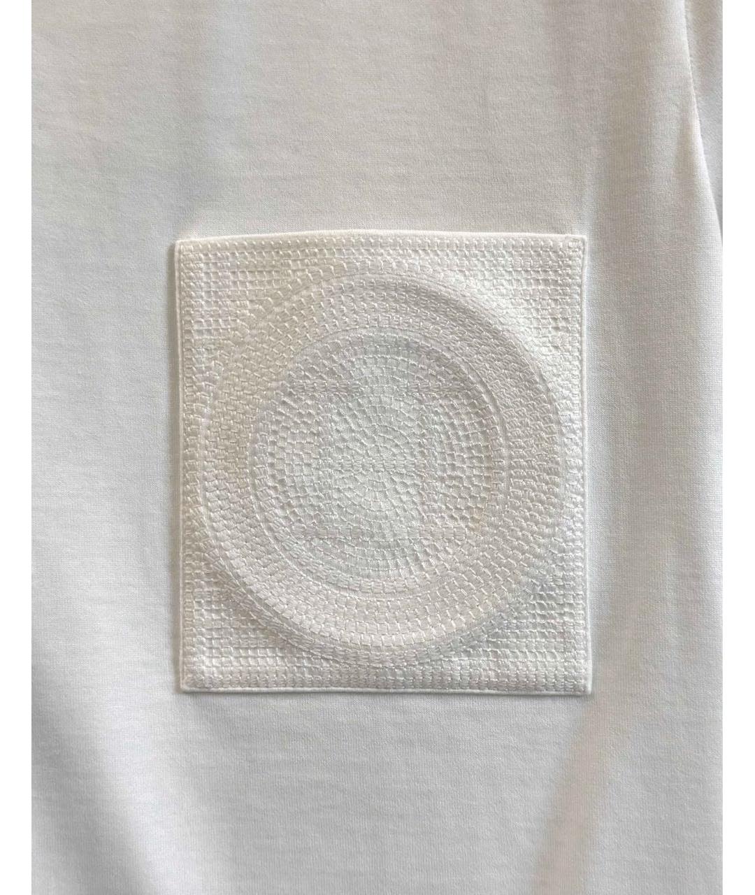 HERMES Белая хлопковая футболка, фото 3