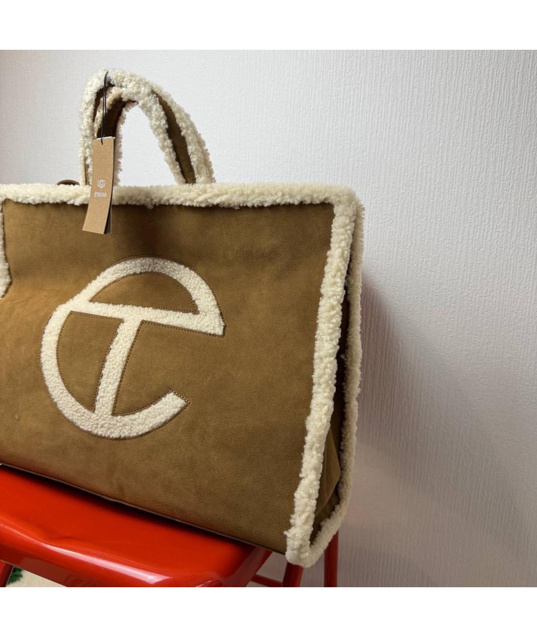 TELFAR Коричневая сумка тоут, фото 5