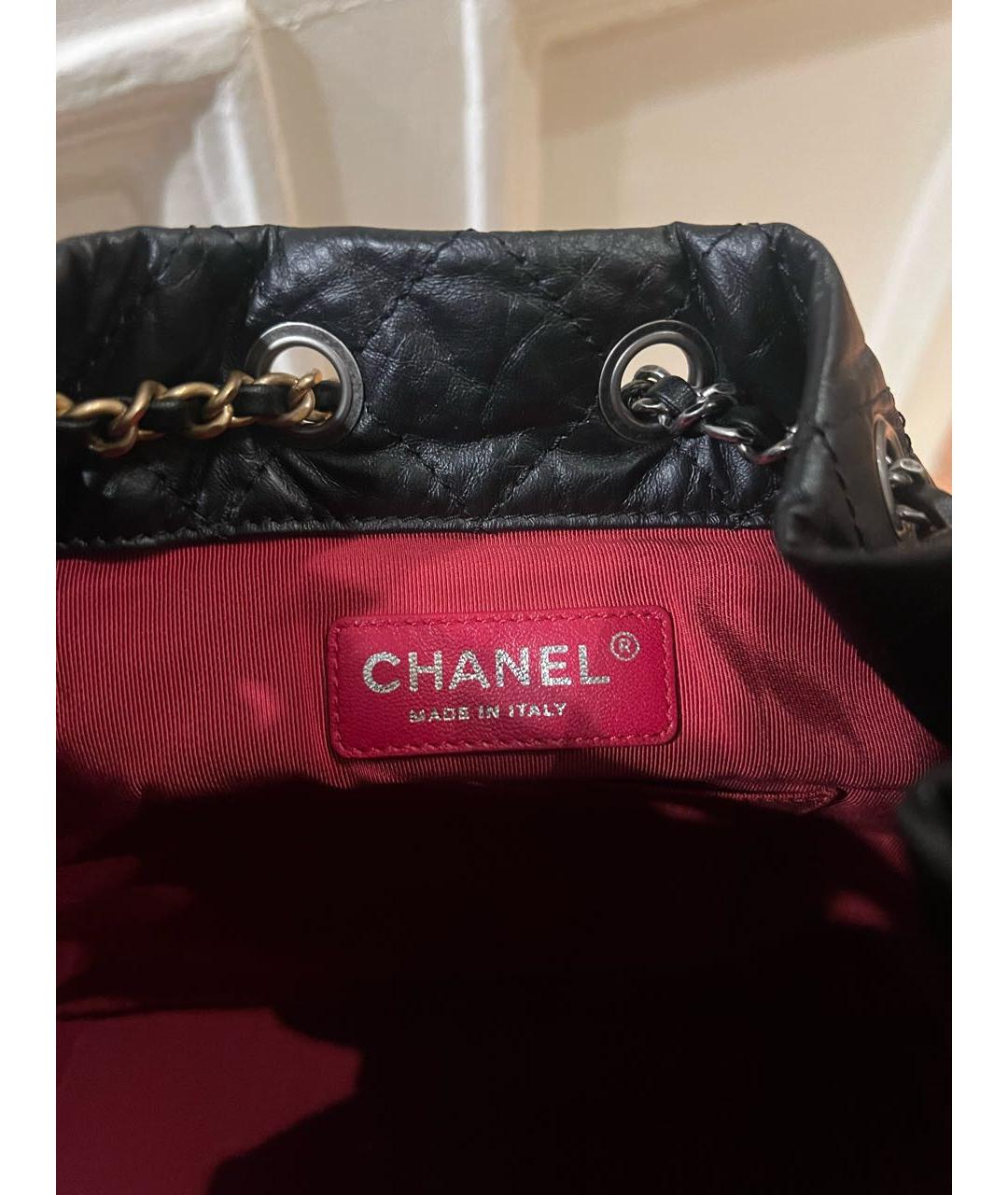 CHANEL Черный кожаный рюкзак, фото 6