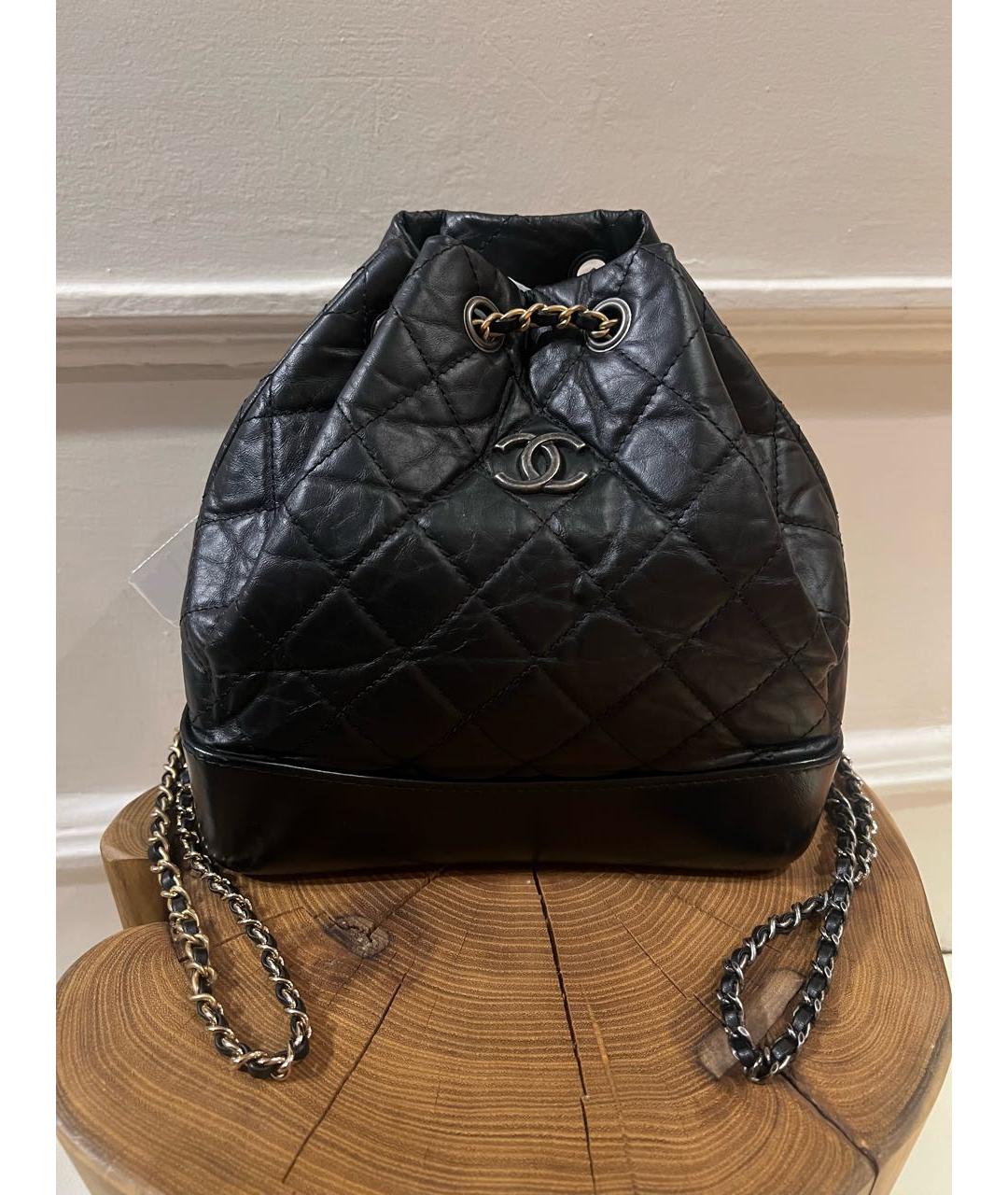 CHANEL Черный кожаный рюкзак, фото 8