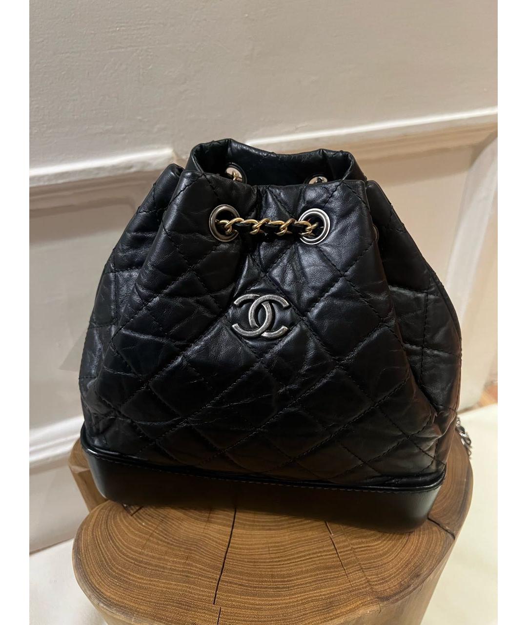 CHANEL Черный кожаный рюкзак, фото 4