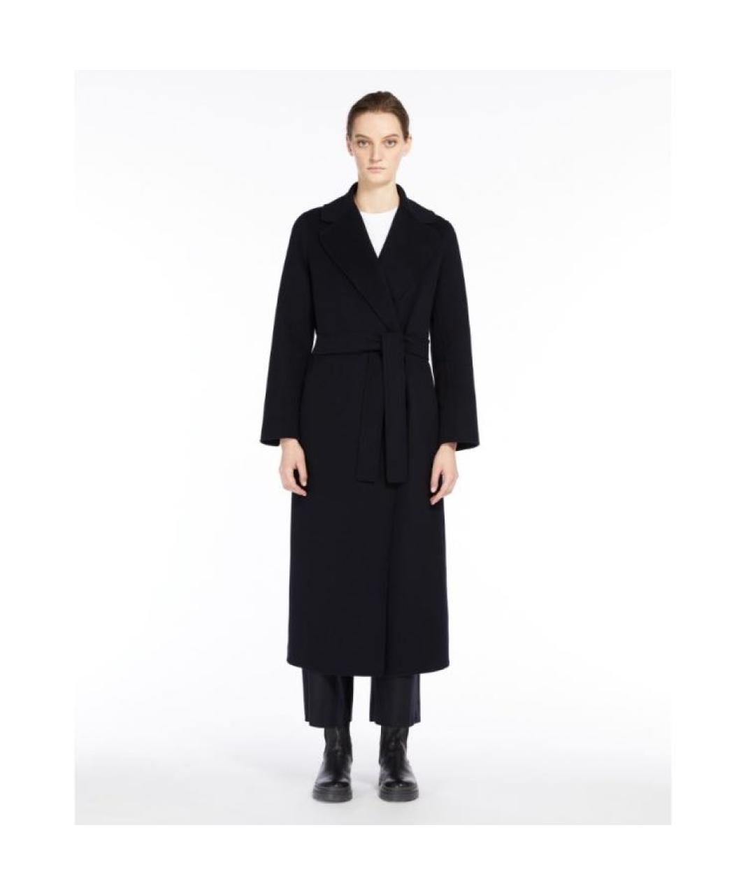 'S MAX MARA Черное шерстяное пальто, фото 2