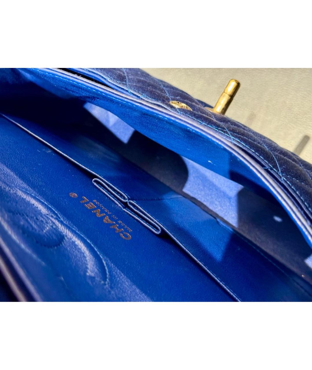 CHANEL Синяя тканевая сумка через плечо, фото 7