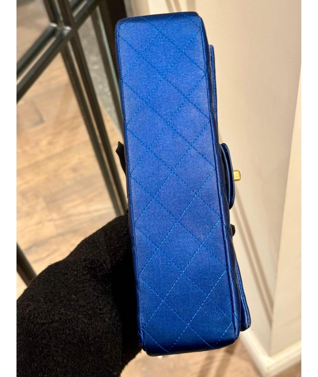 CHANEL Синяя тканевая сумка через плечо, фото 3