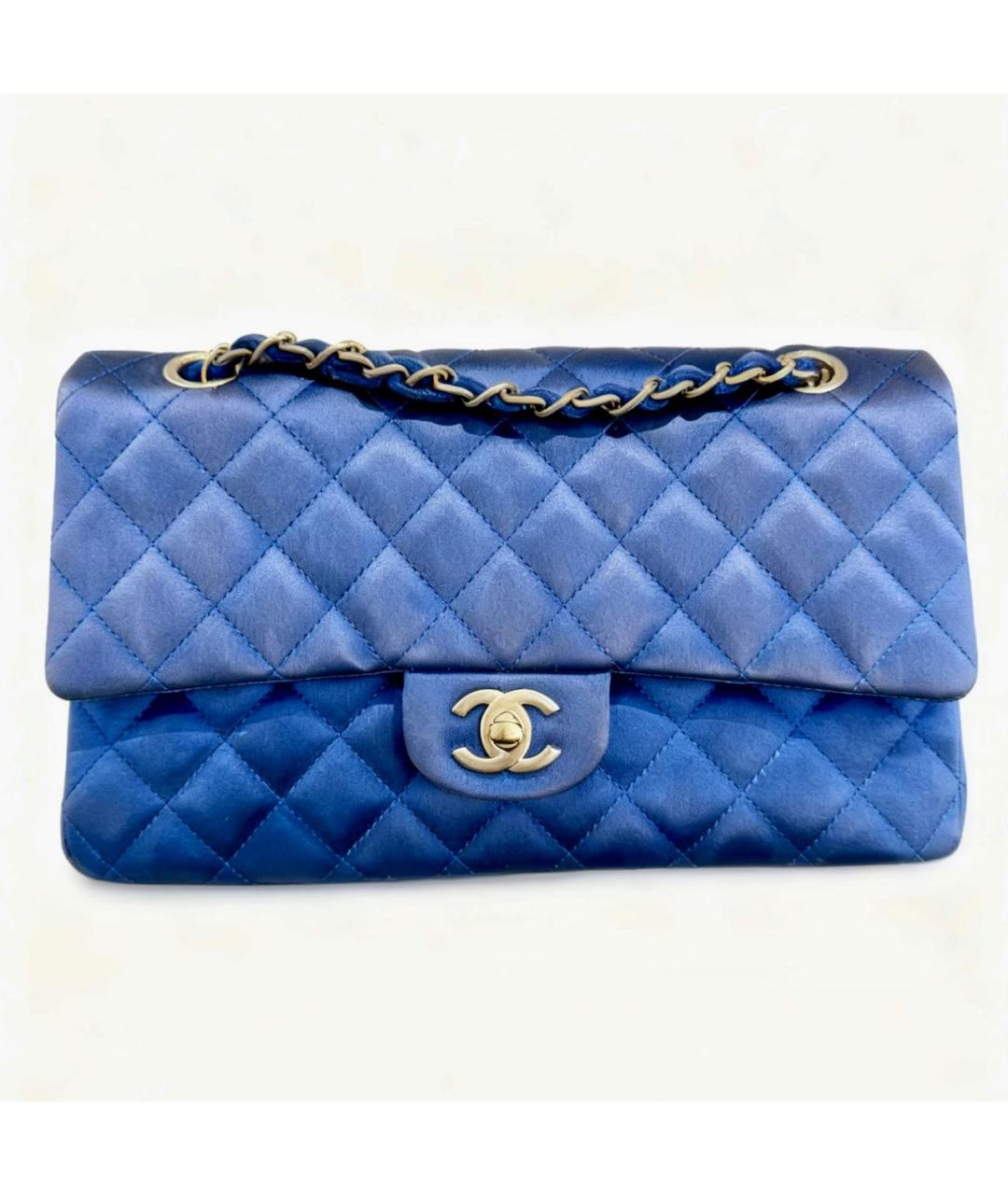 CHANEL Синяя тканевая сумка через плечо, фото 8