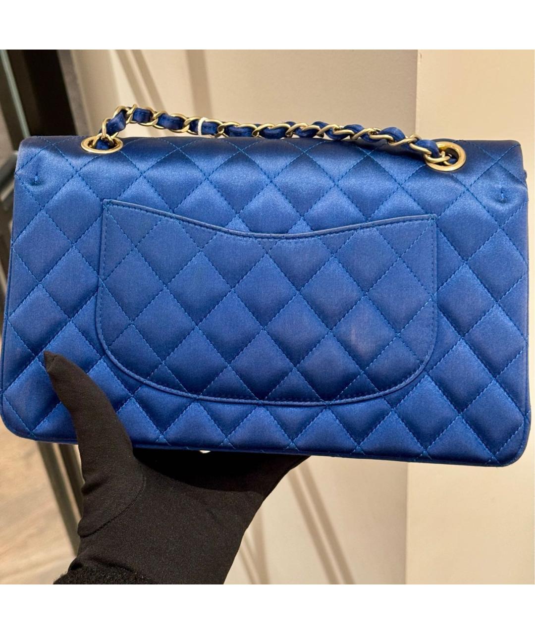 CHANEL Синяя тканевая сумка через плечо, фото 2