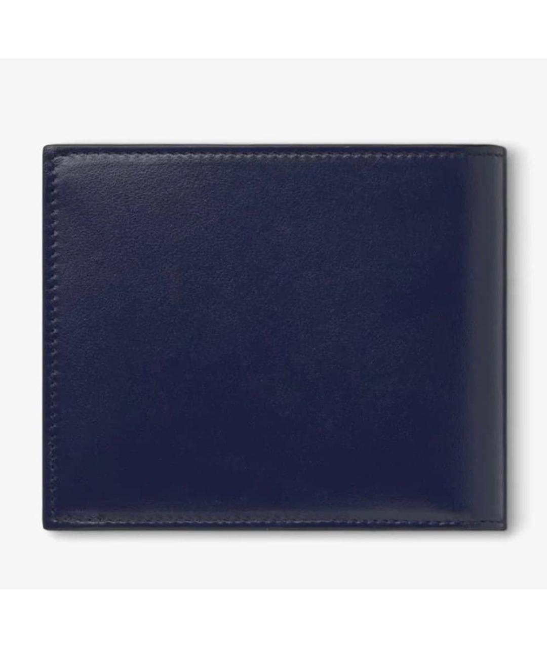 MONTBLANC Темно-синий кожаный кошелек, фото 2