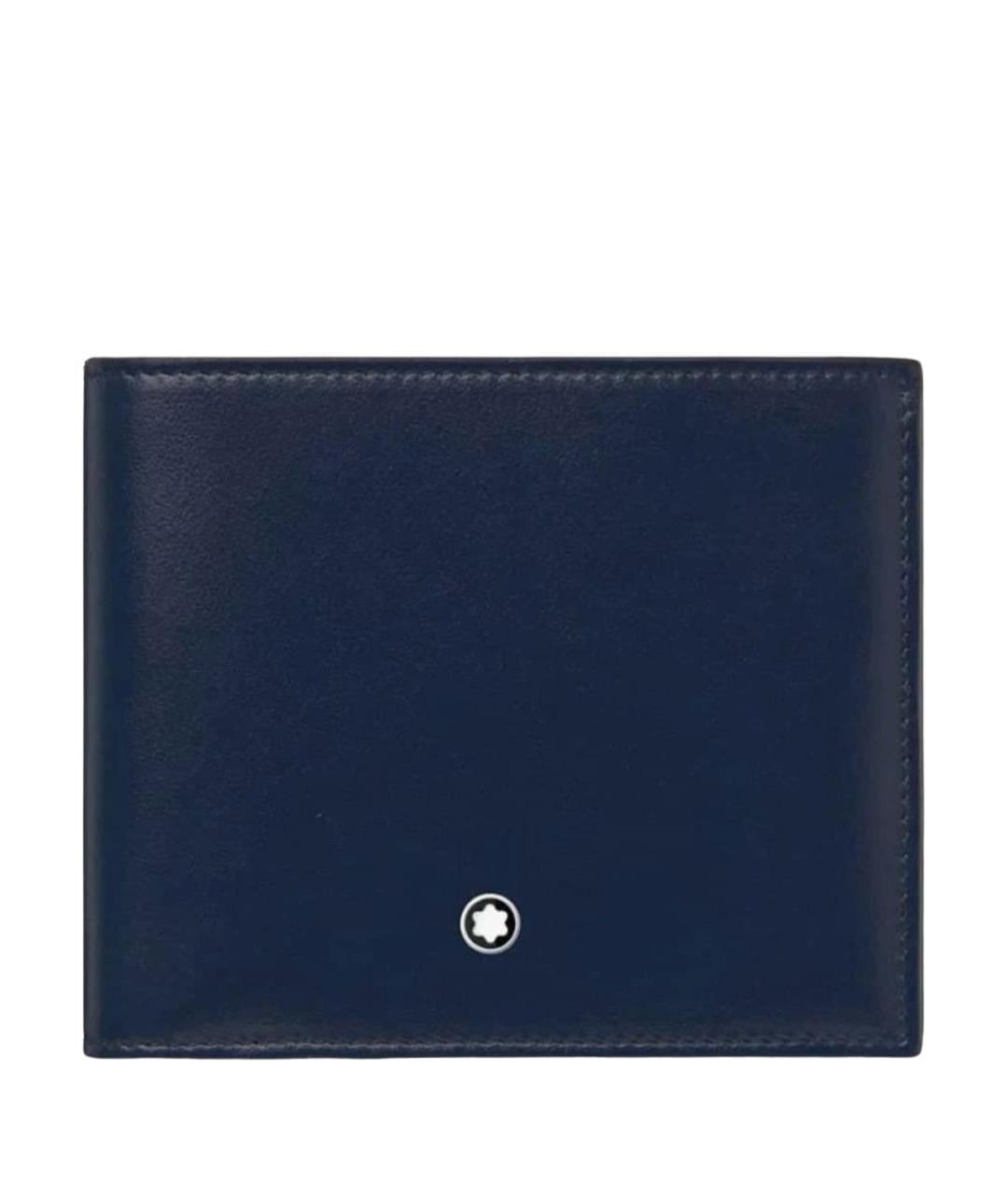 MONTBLANC Темно-синий кожаный кошелек, фото 1