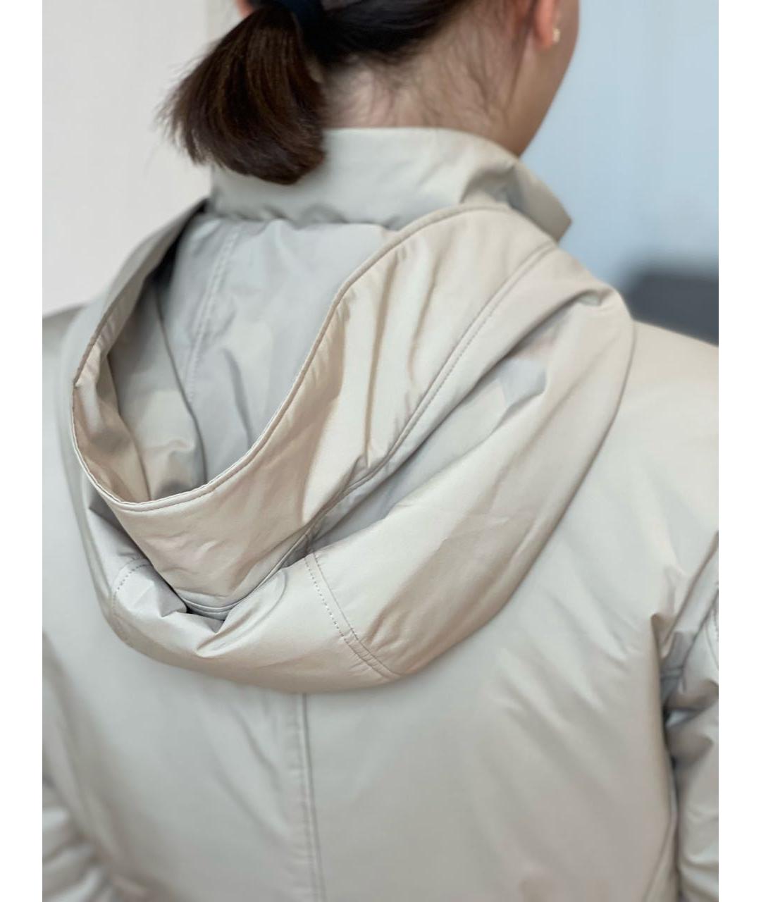 LORO PIANA Бежевая полиэстеровая куртка, фото 4