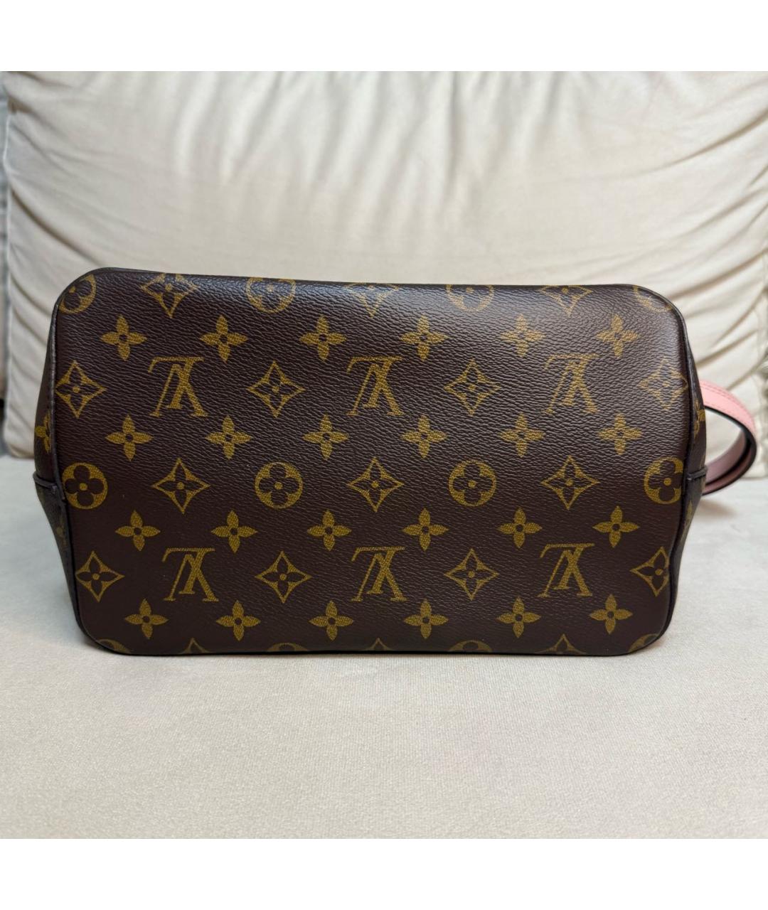 LOUIS VUITTON Коричневая кожаная сумка тоут, фото 4