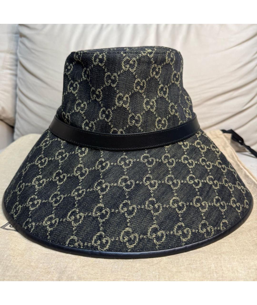 GUCCI Черная хлопковая панама, фото 2