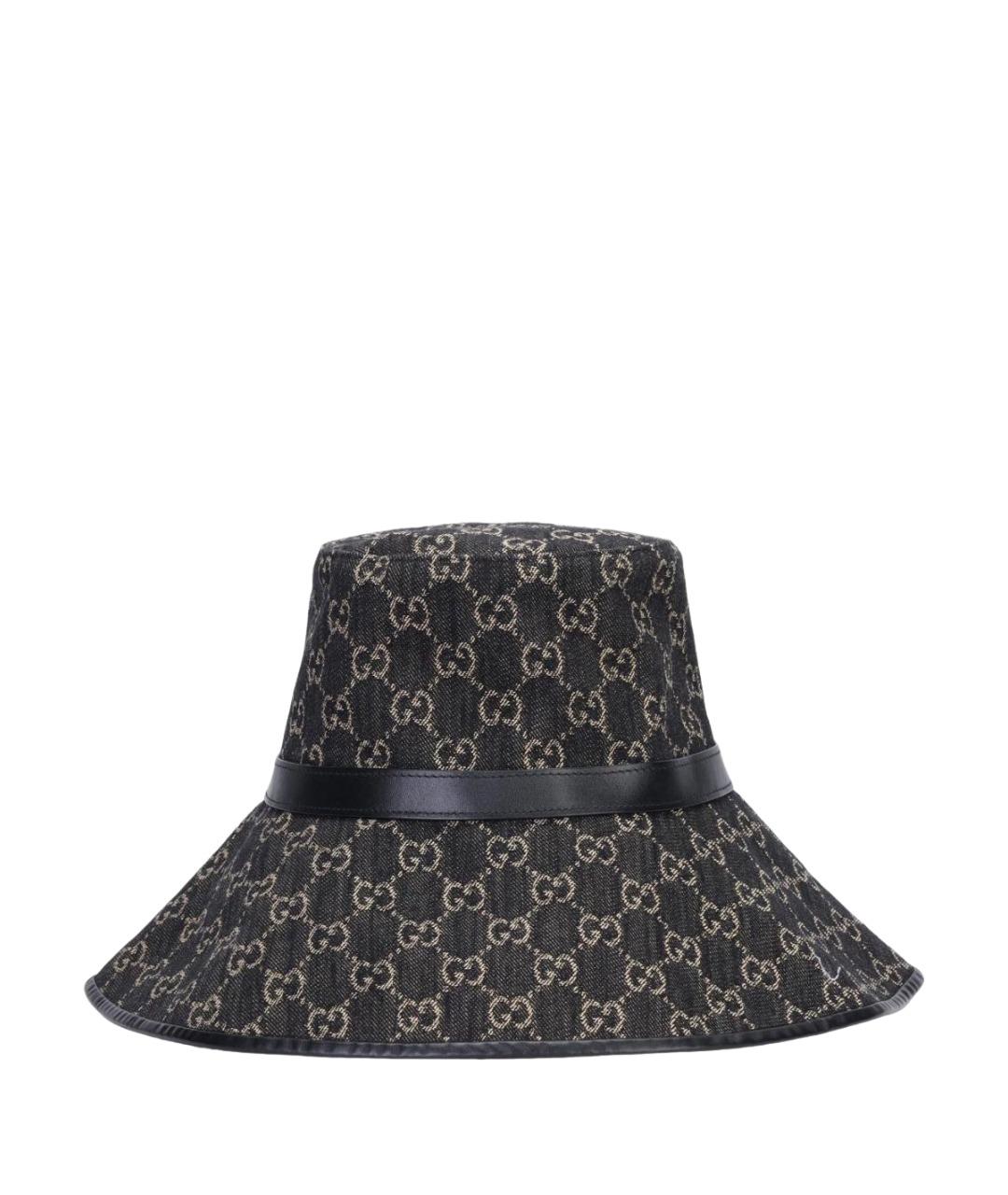 GUCCI Черная хлопковая панама, фото 1